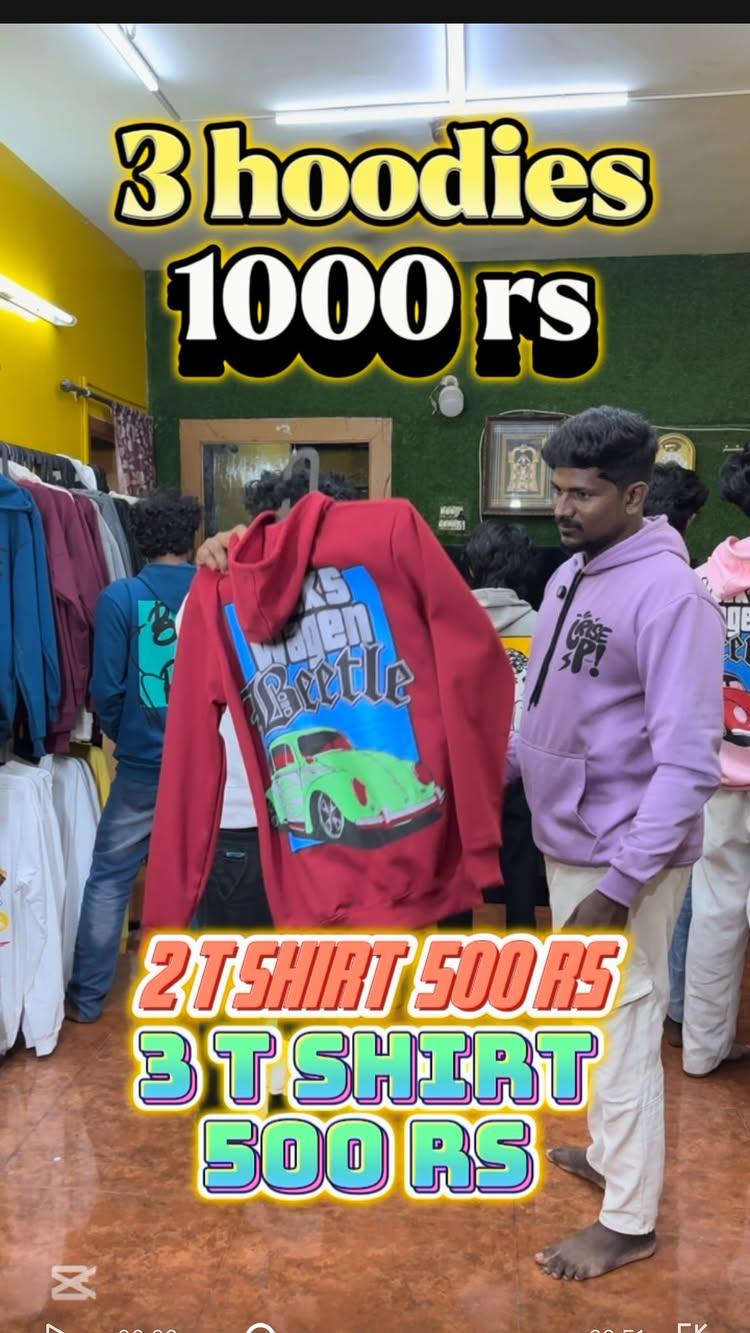 3 hoodies 1000rs 💥🔥

Contact number:
For catalog-90805 80783
7904015086
90420 56173
63819 33514

Location: 
Nallampalayam to koundampalayam road ,
Nallampalayam,
Coimbatore