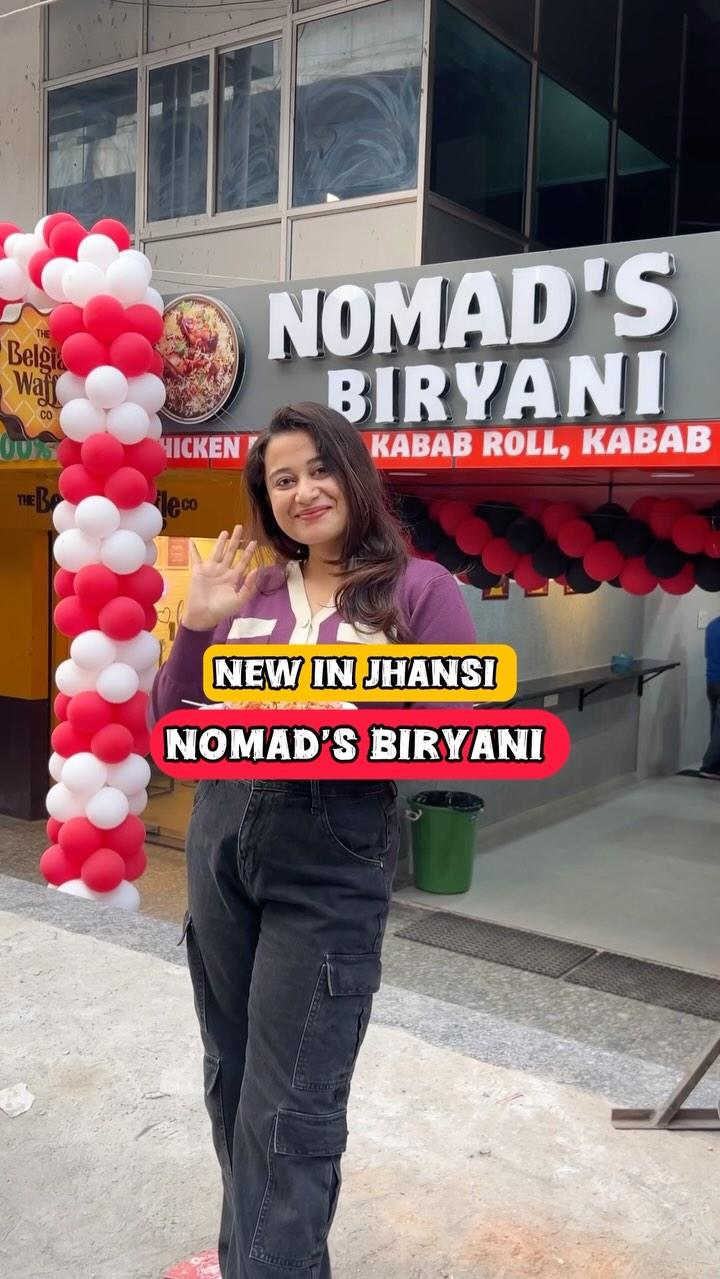 New in Jhansi Nomad’s Biryani😃
Share with a non veg lover

📍Nomad’s Biryani, Chitra Chaurah, infront of 
Sabka Malik Ek

Keep following netrika.vlogs 
#jhansi #kebab #nonvegfood #nonveglover #chickenbiryani #dumbiryani #biryani #datia #bundelkhand 
( sipri Jhansi, chicken kebab roll, nomads biryani , chicken Dum biryani, chicken recipes)