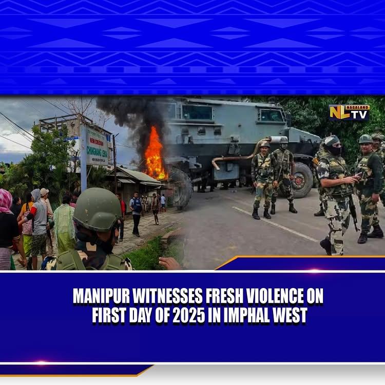 MANIPUR WITNESSES FRESH VIOLENCE ON FIRST DAY OF 2025 IN IMPHAL WEST

On New Year's Day, suspected militants attacked Manipur's Kadangband area in Imphal West, firing rounds and hurling bombs from hill positions in Kangpokpi district
No injuries were reported, but villagers fled to safety
Village volunteers returned fire as additional security forces were deployed
This marks the latest in a series of attacks since violence erupted in the state in May 2023