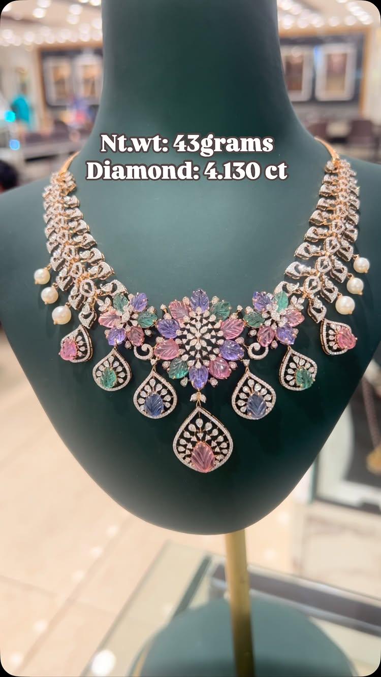 “Elegance that sparkles, a diamond necklace that speaks volumes
Explore Our Locations:

Somajiguda Store:
Blumoon Towers, H
No
6-3-1186, A/B, Opp
СМ Camp Office, 3rd Floor, Somajiguda, Hyderabad -500082

Contact Somajiguda Store:
+91 7337238787
+91 7660976669

Kukatpally Store:
MIG-409, Road No 4, KPHB Colony, Kukatpally, Hyderabad, Telangana - 500072

Contact Kukatpally Store:
+91 9133866449
+91 9912866449

Kothapet Store:
Style Union Building 2nd Floor, LB Nagar Road Near Metro
Pillar No 1591

Contact Kothapet Store:
+91 7285969798
+91 7095050607

Khammam Store:
H.No: 8-2-157/A/1, Wyra Road, Opp
State Bank of India, Khammam - 507001
Contact Khammam Store:
+91 9703710916
+91 9703770916

Hanamkonda Store:

#6-2-203, VPCL, Main Road, Hanamkonda Chowrasta, Telangana 506001
Hanamkonda Contact store:

040-28999999