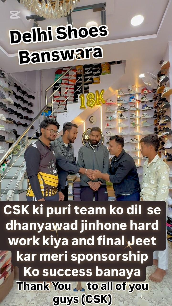 CSK ki puri team ko dil  se dhanyawad jinhone hard work kiya and final Jeet kar meri sponsorship
Ko success banaya