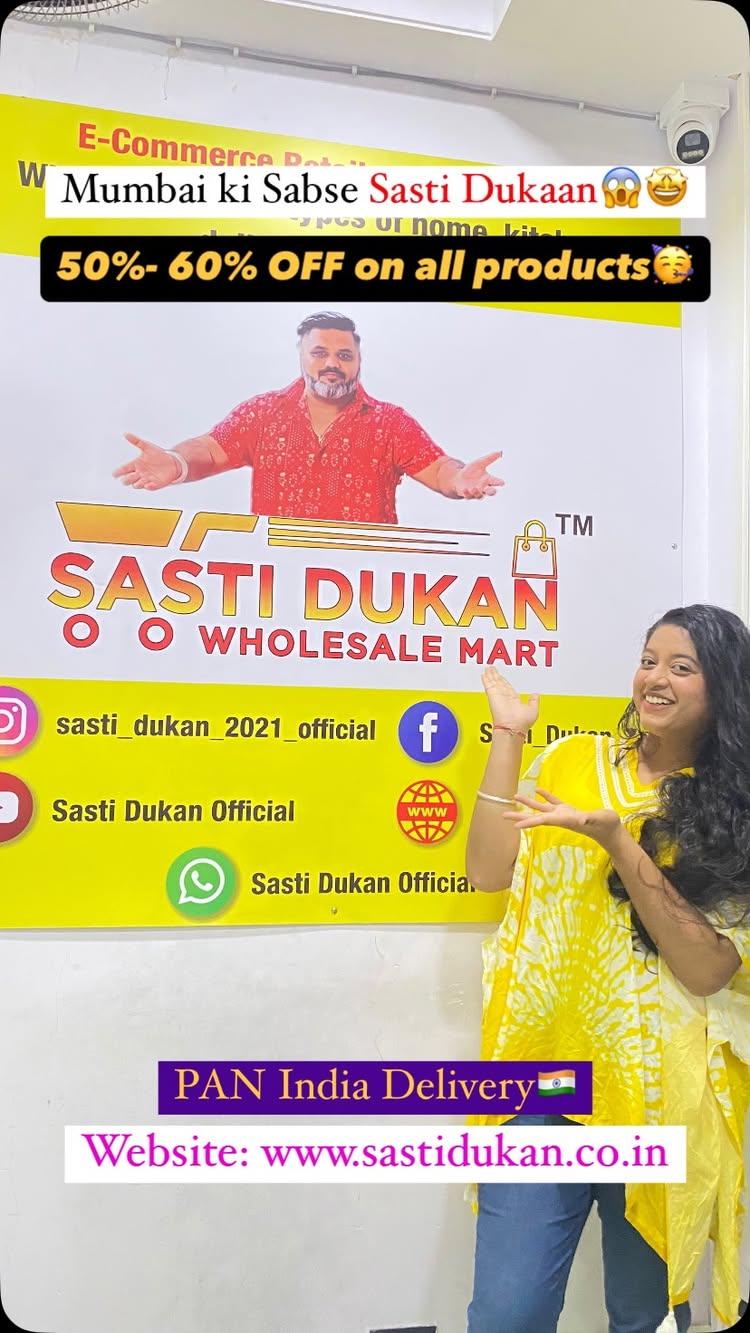 🚨Mumbai’s most Affordable Shop😍😱
sasti_dukan_2021_official 

Sasti Dukan Mumbai

Online order 
            👇👇👇
WWW.SASTIDUKAN.CO.IN

SASTI DUKAN , Shop no 501/502/503/504
5th floor, safa center Mall, Sheikh Memon street, Near badshah coldrink, Juma masjid lane, Crowford market, Mumbai -400002
For Online Order/Inquiry - 

📞8591210775

📞7021848166

📞8655297231

🕑Timing
🛒shopping 
Monday to Sunday:- 11am to 7pm
📲Online orders                                                                              
Monday to Sunday :- 11am to 7pm