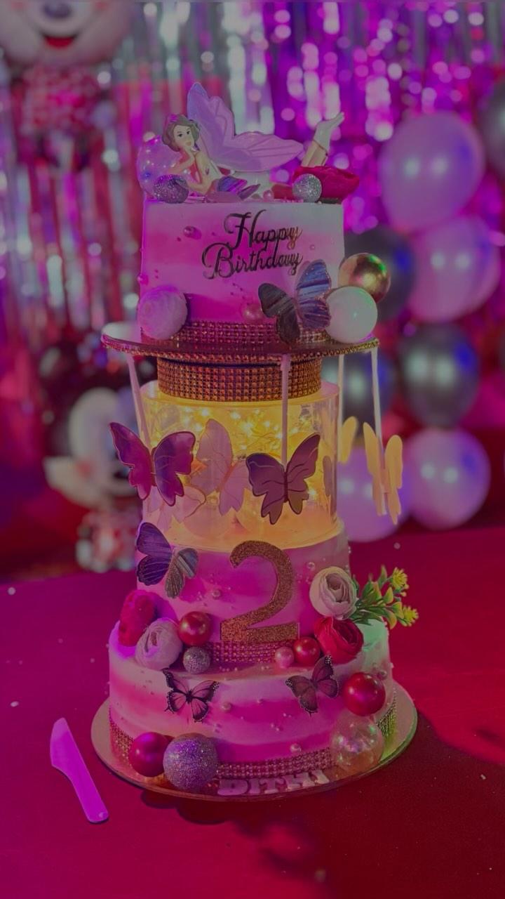 Rotation birthday cake setup 🫶💗🧿😍 book your special cake 🫶💗 from isha_bakery_and_classes_hojai