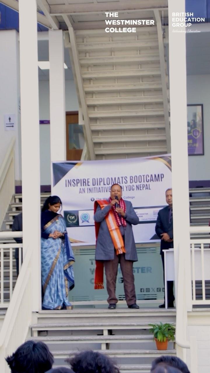 Inspire Diplomats Bootcamp highlighting an incredible journey of leadership, growth, and inspiration, featuring a special appearance by former Education, Science, and Technology Minister Devendra Poudel
𝐂𝐨𝐧𝐭𝐚𝐜𝐭 𝐢𝐧𝐟𝐨𝐫𝐦𝐚𝐭𝐢𝐨𝐧!
www.thewestminstercollege.edu.np
📞 9702615011, 9702615479