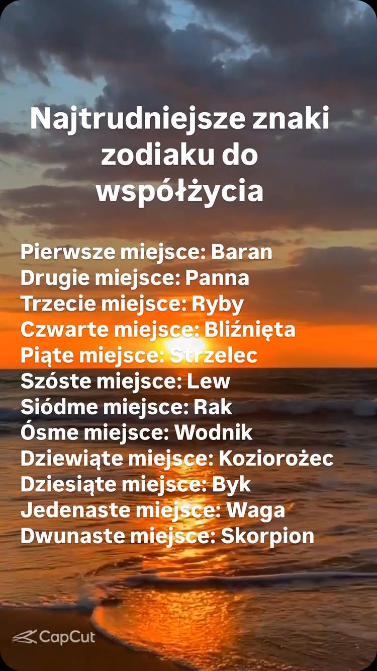 Szalenie jestem ciekawa, czy zgadzacie się z tym rankingiem