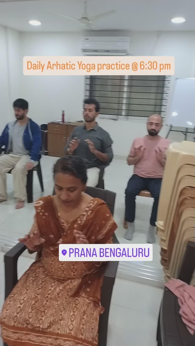 Join us for #pranabengaluru Daily Arhatic Yoga Practice at 6:30 pm🤗🌸✨

Purifications followed by Meditation and Kriyashakthi🌸✨

Here is the Arhatic Yoga Weekday practice schedule at Prana Bengaluru✨

>> Monday - Meditation on Twin Hearts
>> Tuesday - Arhatic Dhyan 
>> Thursday - Meditation on Higher Soul
>> Friday - Arhatic Kundalini Meditation

Eligibility: Arhatic yoga preparatory

•Wednesday - MTH (Open to the public)

Thank you🤗