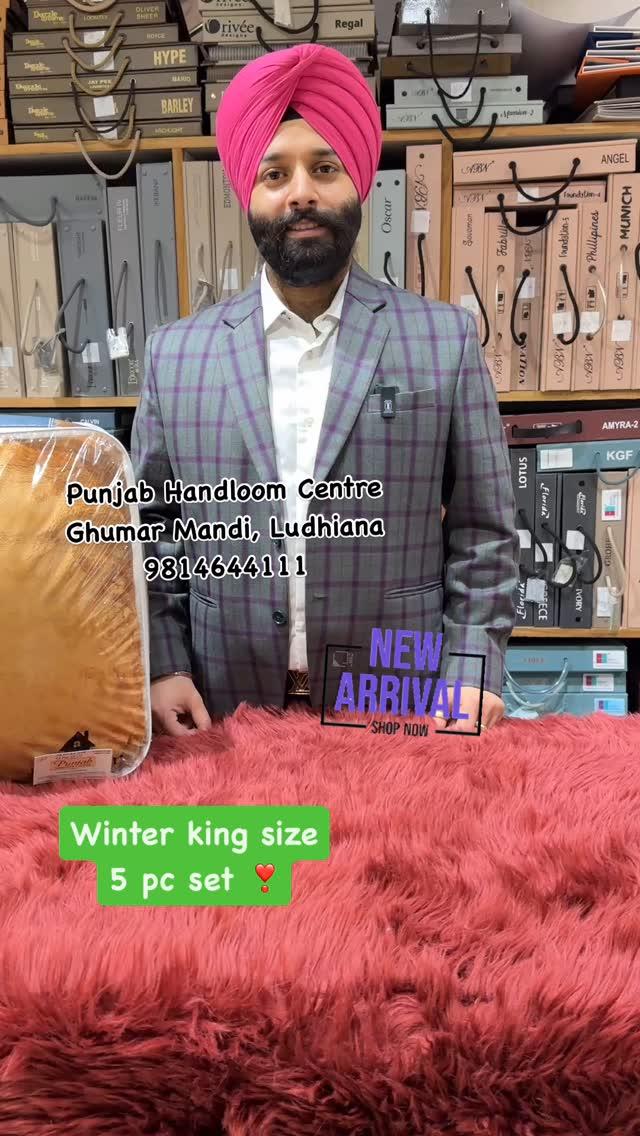 New Arrivals…… Now Arrived winter king size 5 pc set 
(1 KING SIZED BEDSHEET+2 PILLOW COVERS+ 2 CUSHIONS WITH FILLING COMPLIMENTARY) Super soft and super warm  fabrics…
Designer pcs…
A must have products