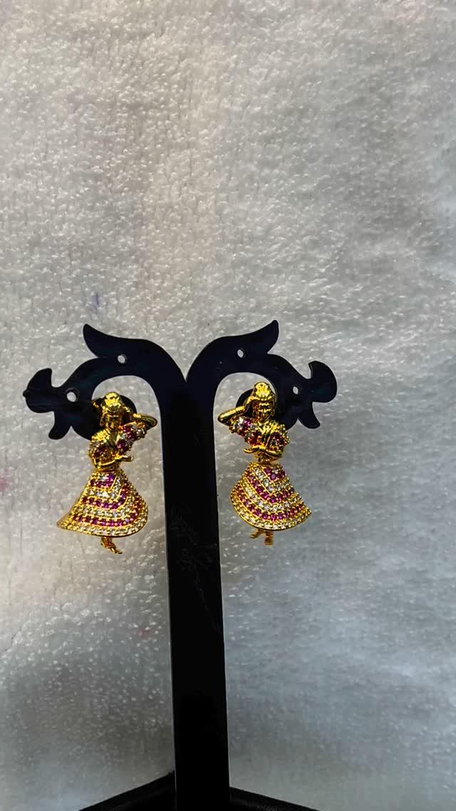 Gold covering Dancing earrings#Rohini fancy store#Udyog petrol bunk opposite