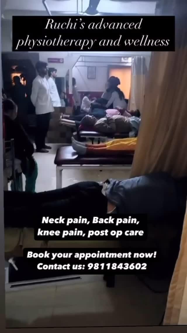 Book your appointment now 
Contact us: 9811843602
Ruchi’s advanced Physiotherapy and wellness, 111B, mayur vihar Pkt 1, phase 1, Delhi 91