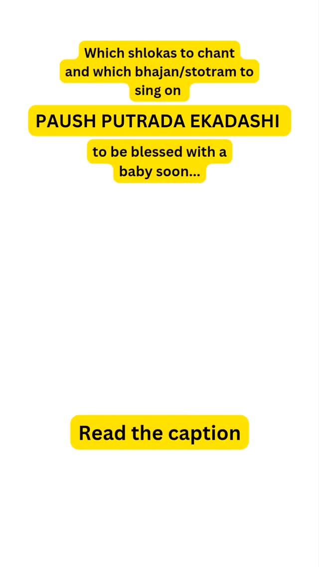 Shlokas to be chanted:

1
Shri santaan Gopal matra
2
Krishnaye vasudevaye
3
Om Namo Bhagwate Vasudevaye namah
4
Harey Rama Harey Krishna
5
Shri Krishna Govinda Harey Murari

Stotrams/Bhajans to be sung or listened:

1
Madhurashtakam
2
Ram Raksha Stotram
3
Govind Damodar Madhaveti
4
Shri Hari Stotram
5
Shri Ram Chandra kripalu bhajaman
6
Vishnu sahasranaam

Just keep remembering the baal (child) swaroop and leela of Bhagwan Visnhu
garbhasanskar #mentalhealth #mindfulmotherhood #mentalhealthawarenes #postpartumdepression #ppd #anxiety #stress #pregnancy #yoga #radhey #krishna #affirmations #ek

Garbhasanskar Reel, Prenatal Bonding, Womb Connection, Healthy Pregnancy, Positive motherhood, mindful motherhood, Yoga, Viral reel, Anxiety, Pregnancy, Motherhood Journey  Bonding With Baby,  Meditation, Mental health Parenting Preparation, Postpartum depression Ppd affirmations ekadashi vrat putrada ekadashi