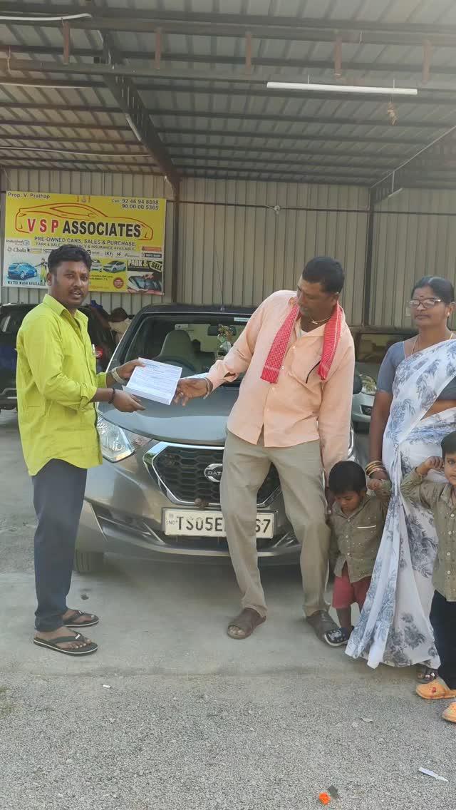 DATSUN Ready go+ car 🚘 delivery successfully completed
Congratulation sir
welcome to SRI CHAKRA MOTORS
Family
SRI CHAKRA MOTORS
Pre owened car's
Sales&purchase, parking sale
Water washing, Teflon coating, interior cleaning, 
UBC under body coating
cell:92 46 94 8888
What's up🙋‍♂️:90 00 00 5365
Location📍 👉 marigudem Yellamma temple opposite Shubham functional line Hyderabad road NALGONDA