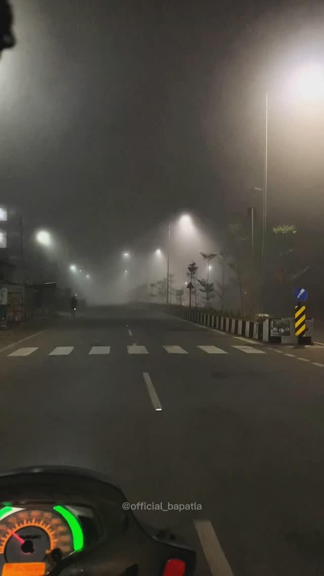 Bapatla Streets At Mid Night 🌨️