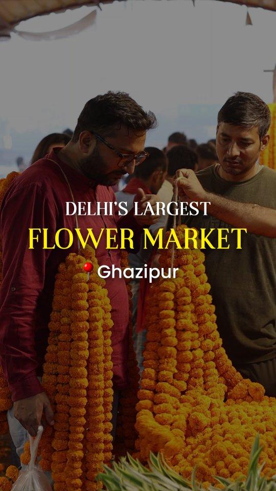 Did you know about this flower market in Delhi?🌷💐🌼🥀😍

📍 Ghazipur Flower Market