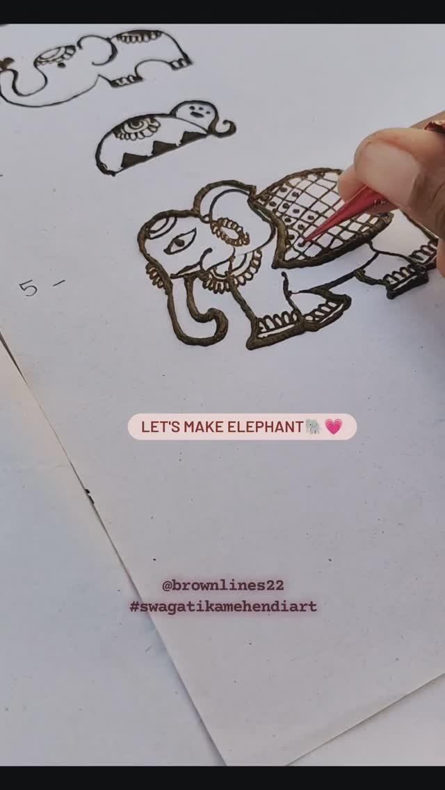 5 Different designs of Elephant🐘💕✨🌿
#swagatikamehendiart