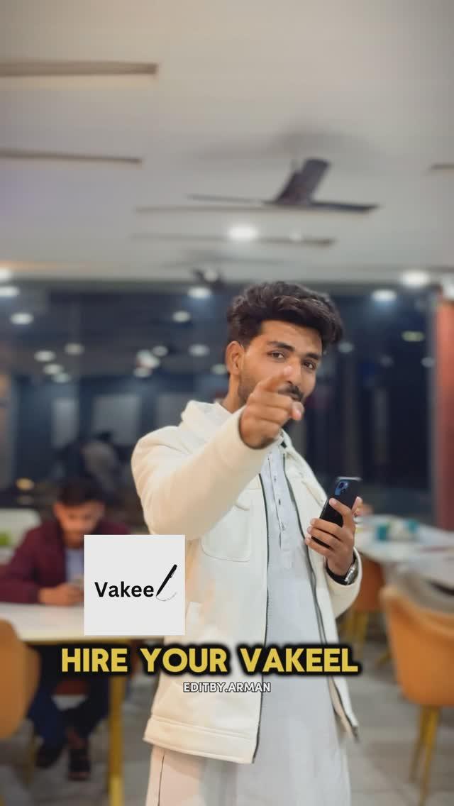 Download “Hire Your Vakeel App”✅
•App Founder– ujjwalshrivastava_ 
•Available on google playstore📈