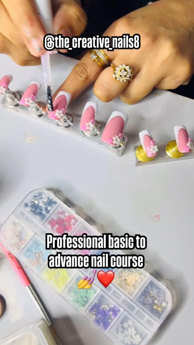 Basic to advance professional nail course 💅🥰
Dm for joining ❤️📞9817663831, 7988752391
Course includes
•Introduction to nail exten sion and •nail extension technology
•Nail Anatomy
•Contraindications to take care
•Nail plate prepration
•fixing tips
•Acrylic application
•Buff and Polish
•Overlays
•Acrylic removals
•Gel set
•Gel overlays
•Tip repair
•Gel removals
•Builder french application (acrylic and gel)
•Builder white natural nails overlay
•Steps of GEL Application
•Knowledge about gel dis eases and disorders
•Nail care DO’s &DONT’s
•Advance course:
Nail Art
• Ombre Nails
• Mylars
• Falling glitter
• Strips Art
• 3d stickers
• Marble Art
• Foil Art
• 4d Flowers
• Free Hand
• Dotting tool Art
• Diamond/rhinestones
Flower encapsulation
• Line Art
• Chrome Art
• Cat eye
• Water decals
• Crack gel
• 4D nail art with carving gel
• Marble art
• Blossom gel
• Snowflake
• Nail color pigments
Bubble gel
Gold flakes
Glitter
Sugars
Polygel extensions
• Acrylic extensions with upper forms
• Acrylic and poly gel extensions with lower
-forms
*Spider gel
#radaur #radaurnailartist #radaurnailcourse #ladwa #ladwanailartist #ladwanailcourse #yamunanagar #yamunanagarnailartist -5yamunanagarnailcourse