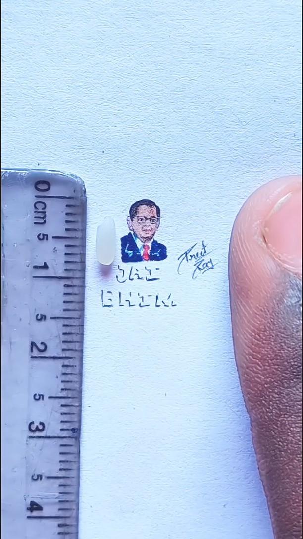 🌎World's smallest Art🎨of Babasaheb💙🎨 preet_raj_ambedkar