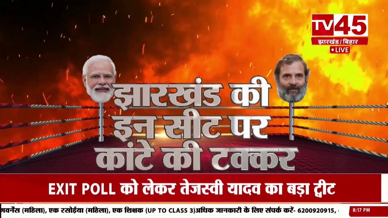 Chatra Exit Poll LIVE 2024: Chatra का सबसे सटीक एग्जिट पोल,देखिये सबसे सटीक विश्लेषण TV45 पर