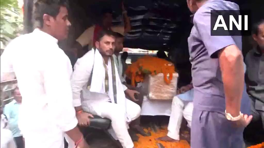 Mortal remains of former Bihar Deputy CM & BJP leader Sushil Modi brought to his Patna residence